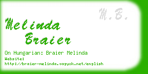 melinda braier business card